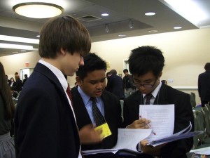 National High School Model United Nation - NY, represent delegate from Burundi, negotiating with other delegate