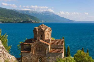 Church on the shores of Lake Ohrid, Macedonia. Image by Keren Su / Photodisc / Getty Images.